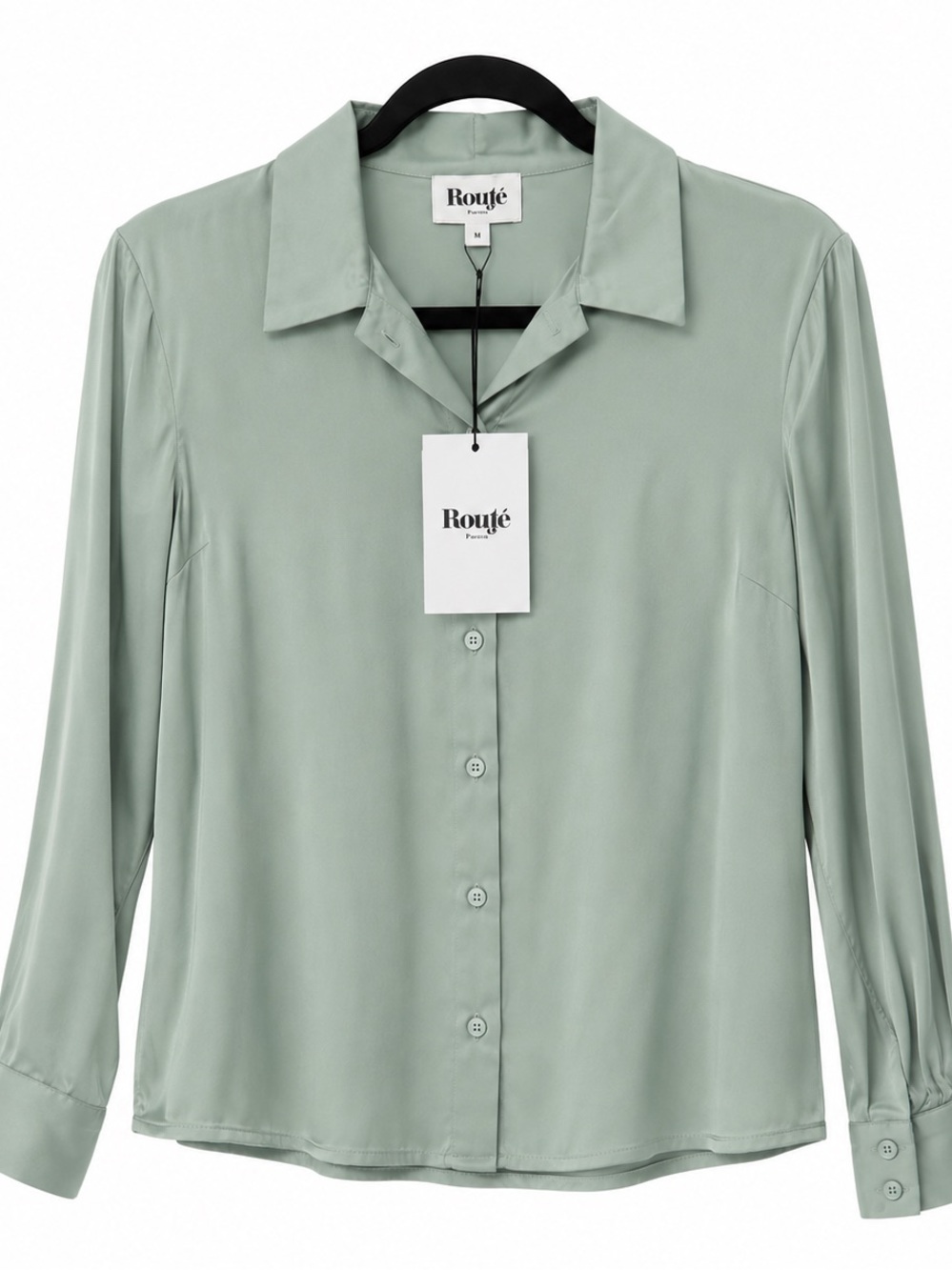 Rouje Mint Green Long-Sleeve Button-Down Shirt